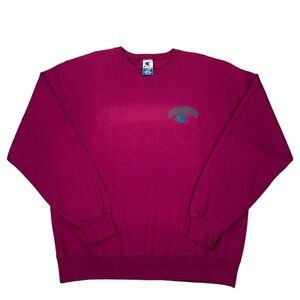 Vintage 90s Champion Purple & Turquoise Embroidered Logo Sweatshirt Size XL